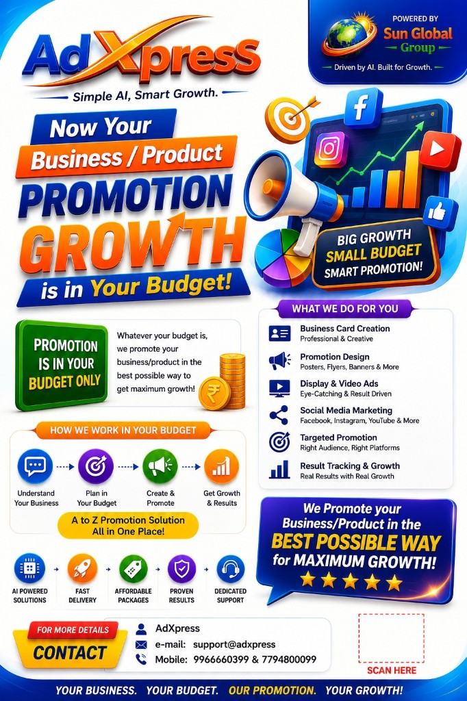 AdXpresS promotional flyer — Simple AI, Smart Growth